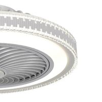 Ventilador de Techo con Luz Atenuable Blanco y Gris 49 Cm
