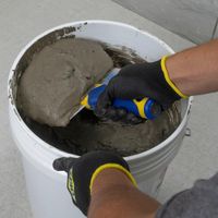 Cuchara Aplicadora de Mezcla Confort Grip Azul