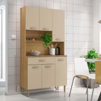 Mueble Organizador de Cocina con Alacena Beige