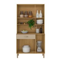 Mueble Organizador de Cocina con Alacena Beige