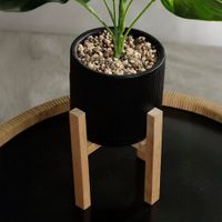 Planta Artificial Ave del Paraíso con Base de Madera 55 Cm