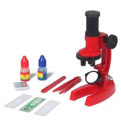 Microscopio Infantil 300X Rojo 10 Pzas