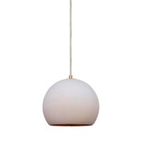 Lámpara Colgante Globo 1 Luz Blanco y Dorado