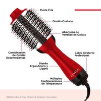 Cepillo One Step Volumizer Titanium Rojo