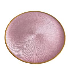 Plato Base 33 Cm Blanco Borde Dorado - Toscana