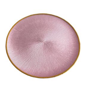 Plato Base 33 Cm Blanco Borde Dorado - Toscana
