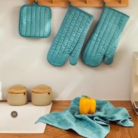 Set de 4 Piezas para Cocina Color Celeste