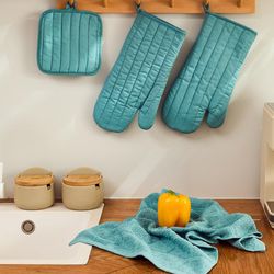 Set de 4 Piezas para Cocina Color Celeste