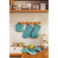 Set de 4 Piezas para Cocina Color Celeste
