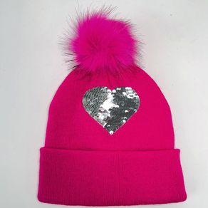 Gorro Infantil con Pompón Rosado