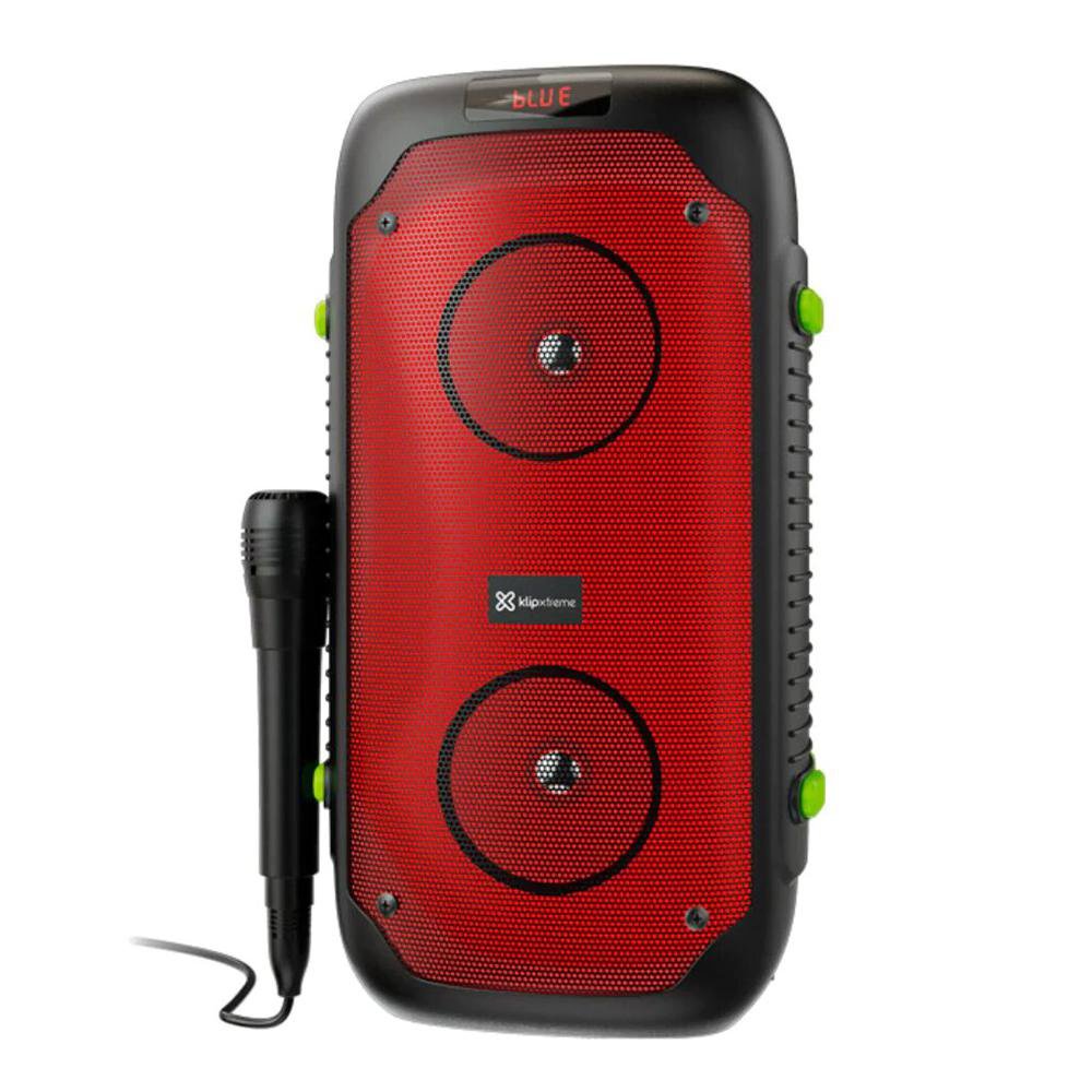 Bocina Portátil BoomFire de 1200 W RMS con Bluetooth 5.0, Luces LED y Micrófono Bocina Portátil BoomFire de 1200 W