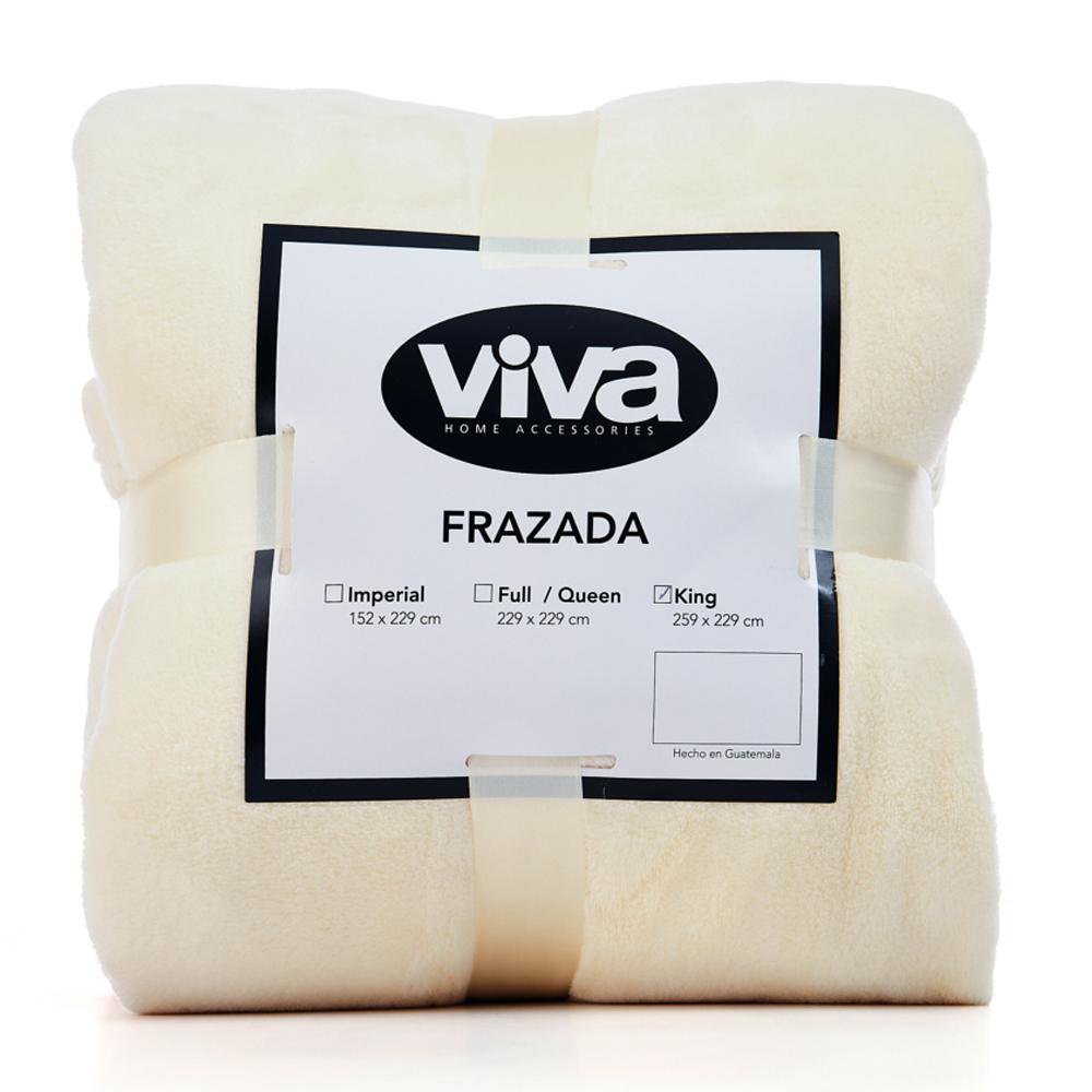 Frazada de Microfibra Suave Color Vainilla - Varios Tamaños Full Queen