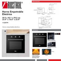 Horno Eléctrico Empotrable Negro
