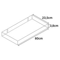 Repisa de Mdf 80X23.5X3.8 Cm - Spaceo Varios Colores