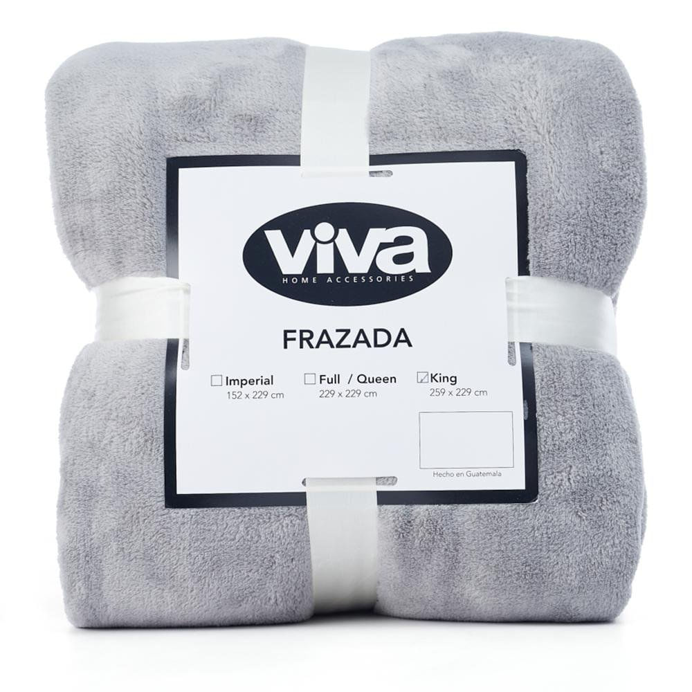 Frazada de Microfibra Suave Color Gris - Varios Tamaños Full Queen