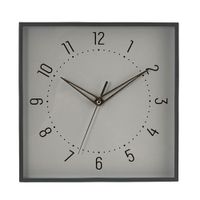 Reloj de Pared Cuadrado Decorativo Gris 28.4x4x28.4 Cm