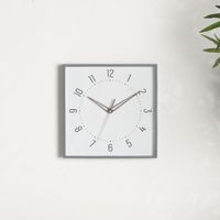 Reloj de Pared Cuadrado Decorativo Gris 28.4x4x28.4 Cm