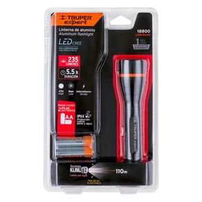 Linterna de Mano a Baterías Led de 235 Lm 1 Pza - Truper
