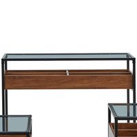 Mesa Consola Terni Nogal y Negro 110X40X80 Cm