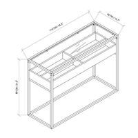 Mesa Consola Terni Nogal y Negro 110X40X80 Cm