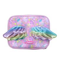 Lonchera Infantil Rosa con Alas de Unicornio y Estampado Colorido