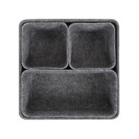 Set de Cajas para Organización de Fieltro Gris 4 Pzas