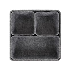 Set de Cajas para Organización de Fieltro Gris 4 Pzas