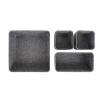 Set de Cajas para Organización de Fieltro Gris 4 Pzas