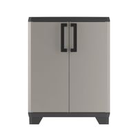 Armario Bajo Multiusos Quadra Gris y Negro 90X68X39 Cm