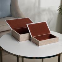Caja de Libros 2 Pzas 27x18x7 Cm