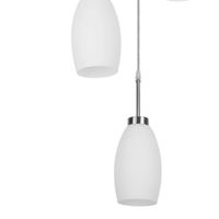 Lámpara Colgante Maruk II 3 Luces Cristal y Opalino