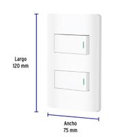 Interruptor 2 Polos 1 Modulo Lisboa Blanco - Volteck