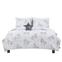 Set de Edredón 8 Pzas Full Multicolor Unicornios Matrimonial - Koala