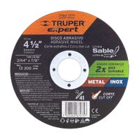 Disco Abrasivo Corte Fino Tipo 41 De 4 1/2 Plg - Truper Expert