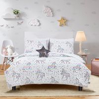 Set de Edredón 8 Pzas Full Multicolor Unicornios Matrimonial - Koala