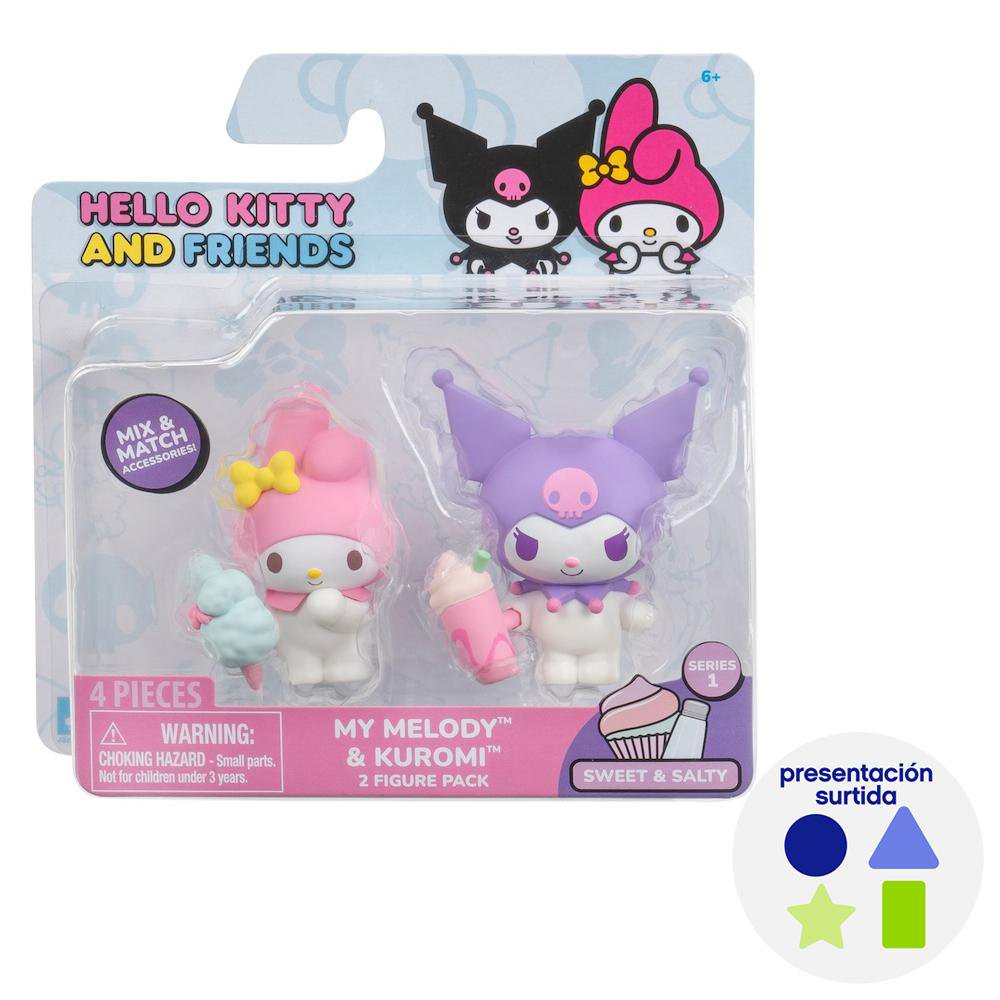Set de Figuras Hello Kitty and Friends Sweet & Salty de 4 Piezas 6+ Años Presentación Surt…