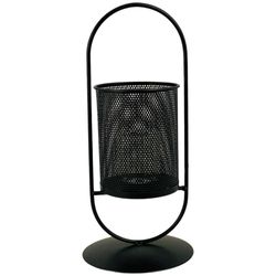 Candelero Colgante de Metal Negro 11.7X13X29.5 Cm