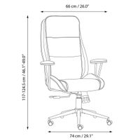 Silla de Oficina Ejecutiva Lucas 74X66X125 Cm - Varios Colores