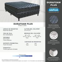 Set de Cama Colchón + Base Durafoam Plus - Varios Tamaños