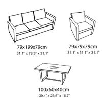 Set de Jardín Beige Medena 5 Piezas