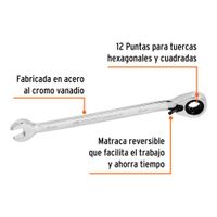 Llave Combinada Matraca con Reversible 8 X 136 Mm