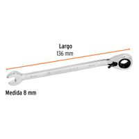 Llave Combinada Matraca con Reversible 8 X 136 Mm