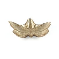 Plato de Vidrio Diseño Mariposa Dorado