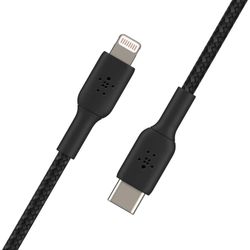 Cable Trenzado USB-C a Lightning 1 M Negro
