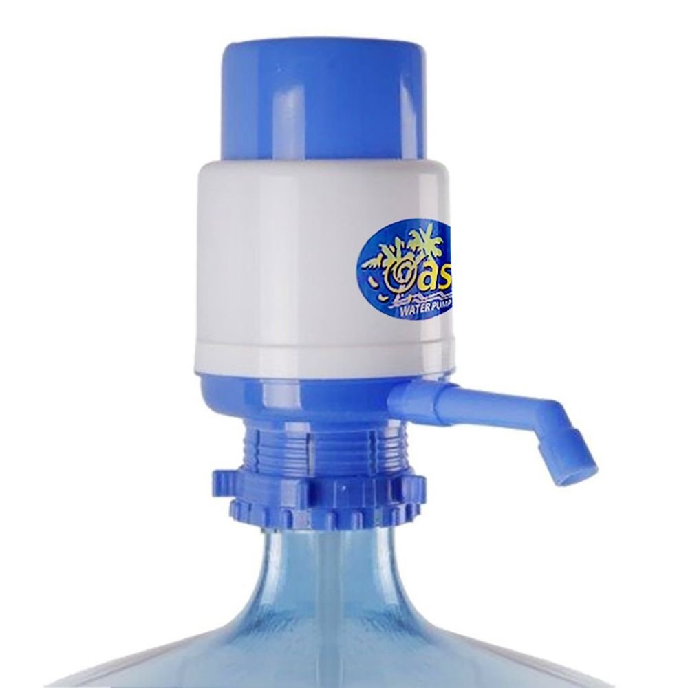 Bomba Manual de Agua para Garrafón de Plástico Blanco con Azul