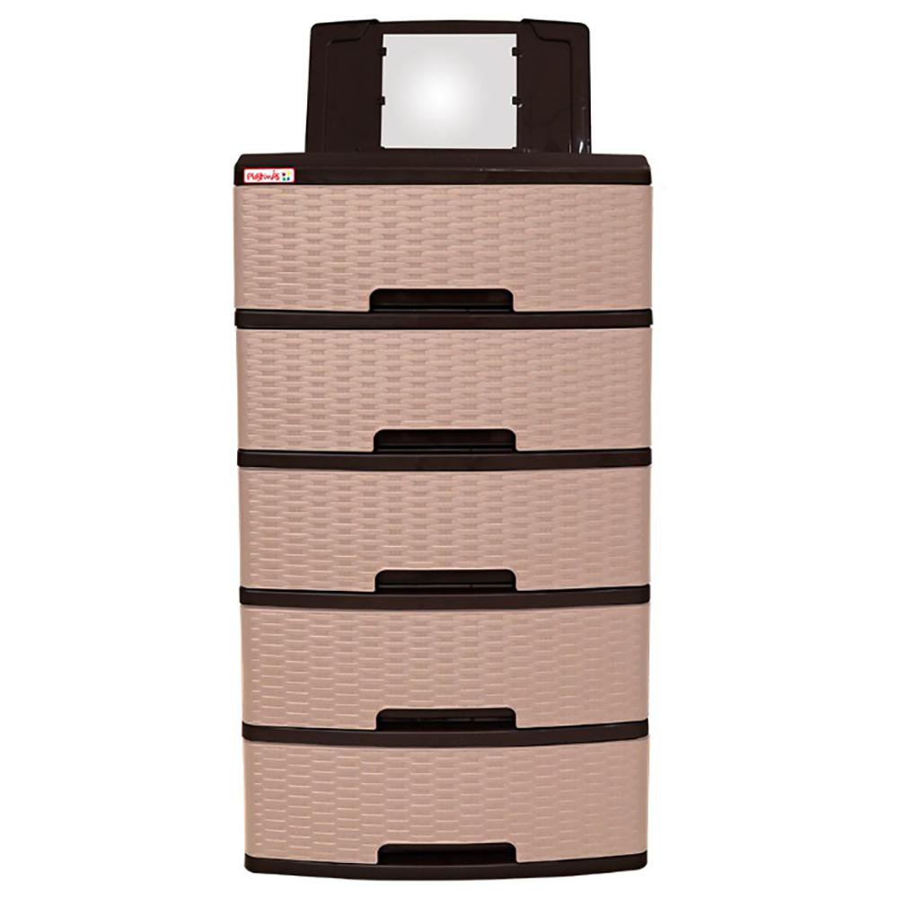 Gavetero Vanity con 5 Niveles Color Café
