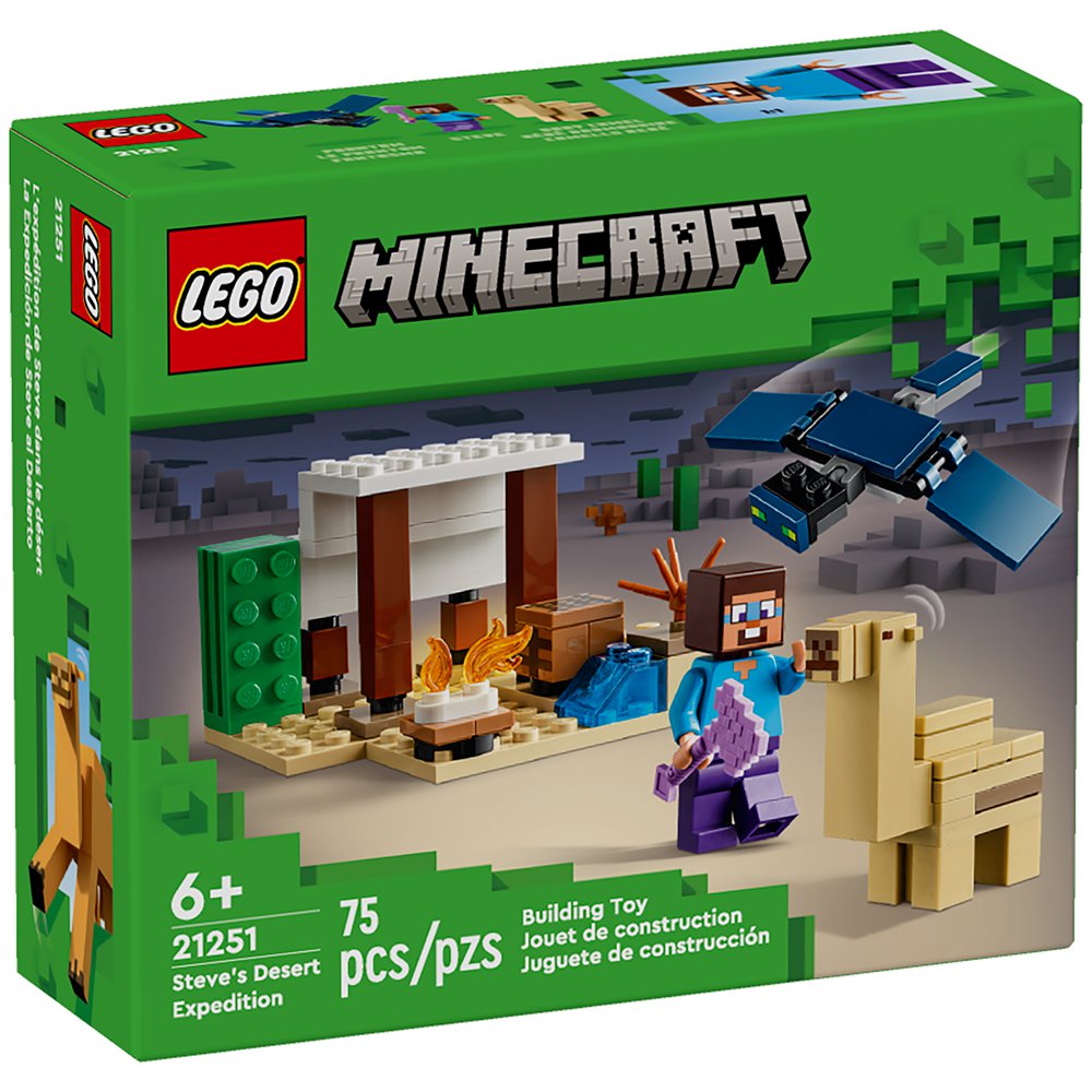 LEGO Minecraft La Expedición de Steve al Desierto #21251 de 75 Piezas