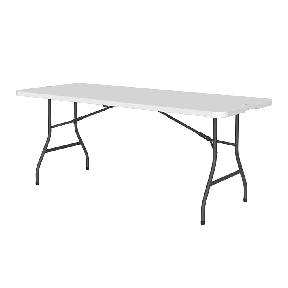 Mesa Plegable Oskar de Polietileno para Interior y Exterior de 183 cm Color Blanco Mesa Plegable de Plástico Oskar 182.8 x 75.1 x 74.3 cm Color Blanco