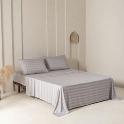 Set de Sabanas Stripe Bamboo - Varios Tamaños