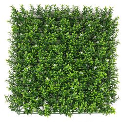 Panel de Follaje Sintético Estilo Jazmín Verde 50 X 50 Cm